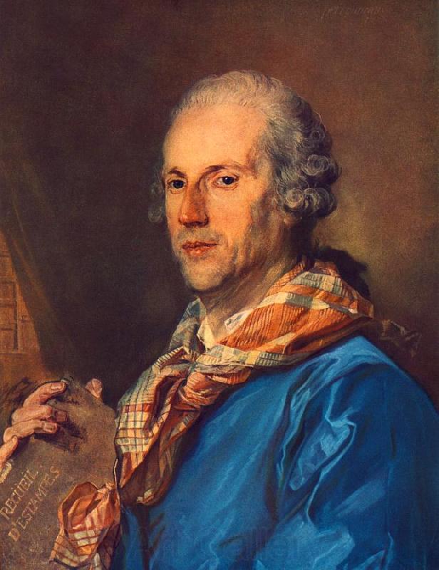PERRONNEAU, Jean-Baptiste Portrait of Charles le Normant du Coudray af Norge oil painting art
